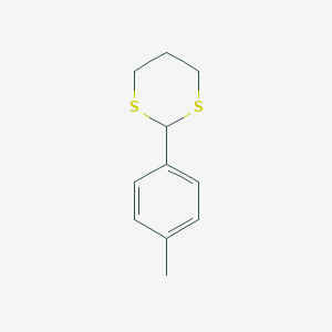 molecular formula C11H14S2 B458461 2-(4-甲基苯基)-1,3-二硫杂环己烷 CAS No. 56637-44-6