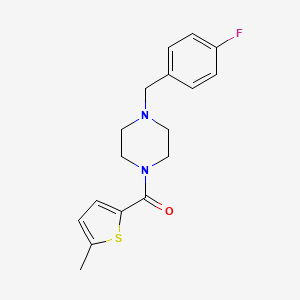 molecular formula C17H19FN2OS B4584611 1-(4-fluorobenzyl)-4-[(5-methyl-2-thienyl)carbonyl]piperazine 