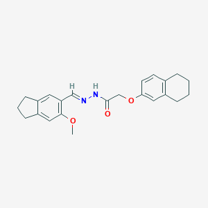 molecular formula C23H26N2O3 B458463 N'-[(6-Methoxy-2,3-dihydro-1H-inden-5-YL)methylidene]-2-(5,6,7,8-tetrahydro-2-naphthalenyloxy)acetohydrazide 