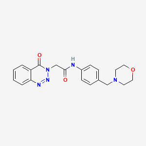 molecular formula C20H21N5O3 B4584635 N-[4-(4-morpholinylmethyl)phenyl]-2-(4-oxo-1,2,3-benzotriazin-3(4H)-yl)acetamide 