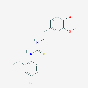 molecular formula C19H23BrN2O2S B4584642 N-(4-bromo-2-ethylphenyl)-N'-[2-(3,4-dimethoxyphenyl)ethyl]thiourea 