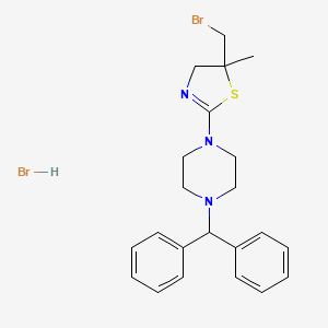 1-[5-(bromomethyl)-5-methyl-4,5-dihydro-1,3-thiazol-2-yl]-4-(diphenylmethyl)piperazine hydrobromide