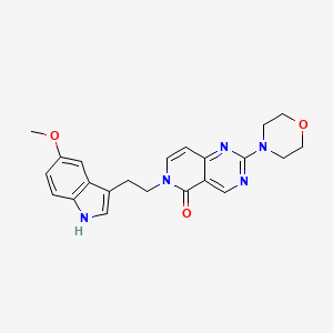 molecular formula C22H23N5O3 B4584664 6-[2-(5-methoxy-1H-indol-3-yl)ethyl]-2-(4-morpholinyl)pyrido[4,3-d]pyrimidin-5(6H)-one 