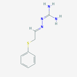 molecular formula C9H12N4S B458468 2-[2-(Phenylsulfanyl)ethylidene]hydrazinecarboximidamide 