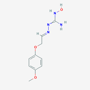 molecular formula C10H14N4O3 B458469 1-hydroxy-2-[(E)-2-(4-methoxyphenoxy)ethylideneamino]guanidine 