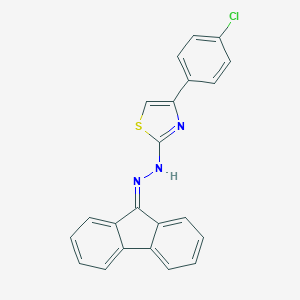 molecular formula C22H14ClN3S B458470 9H-fluoren-9-one [4-(4-chlorophenyl)-1,3-thiazol-2-yl]hydrazone 