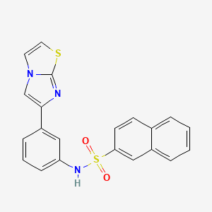 molecular formula C21H15N3O2S2 B4584749 N-(3-咪唑并[2,1-b][1,3]噻唑-6-基苯基)-2-萘磺酰胺 