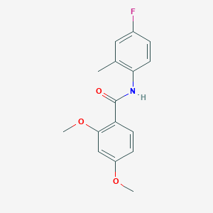 molecular formula C16H16FNO3 B4584753 N-(4-氟-2-甲基苯基)-2,4-二甲氧基苯甲酰胺 