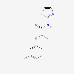 molecular formula C14H16N2O2S B4584767 2-(3,4-二甲基苯氧基)-N-1,3-噻唑-2-基丙酰胺 