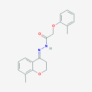 molecular formula C19H20N2O3 B458477 N'-(8-methyl-2,3-dihydro-4H-chromen-4-ylidene)-2-(2-methylphenoxy)acetohydrazide 