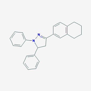 molecular formula C25H24N2 B458480 1,5-diphenyl-3-(5,6,7,8-tetrahydro-2-naphthalenyl)-4,5-dihydro-1H-pyrazole 