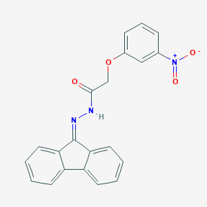 molecular formula C21H15N3O4 B458481 N'-(9H-fluoren-9-ylidene)-2-{3-nitrophenoxy}acetohydrazide 