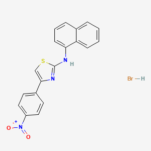 molecular formula C19H14BrN3O2S B4584819 N-[4-(4-nitrophenyl)-1,3-thiazol-2(3H)-ylidene]-1-naphthalenamine hydrobromide 