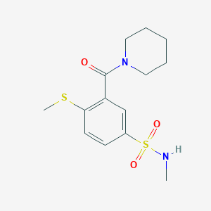 molecular formula C14H20N2O3S2 B4584830 N-甲基-4-(甲硫基)-3-(1-哌啶基羰基)苯磺酰胺 