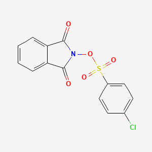 molecular formula C14H8ClNO5S B4584838 2-{[(4-氯苯基)磺酰基]氧基}-1H-异吲哚-1,3(2H)-二酮 