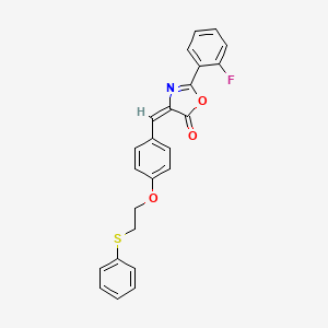 molecular formula C24H18FNO3S B4584860 2-(2-fluorophenyl)-4-{4-[2-(phenylthio)ethoxy]benzylidene}-1,3-oxazol-5(4H)-one 