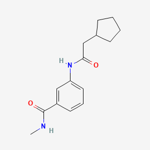 molecular formula C15H20N2O2 B4584863 3-[(环戊基乙酰)氨基]-N-甲基苯甲酰胺 