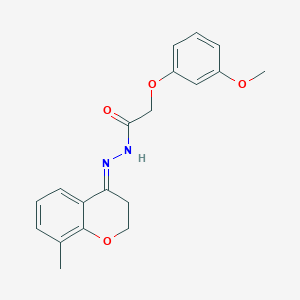 molecular formula C19H20N2O4 B458487 2-(3-Methoxyphenoxy)-N'-[8-methyl-2,3-dihydro-4H-chromen-4-ylidene]acetohydrazide 