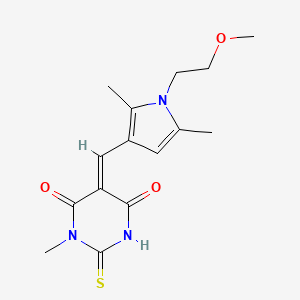 5-{[1-(2-methoxyethyl)-2,5-dimethyl-1H-pyrrol-3-yl]methylene}-1-methyl-2-thioxodihydro-4,6(1H,5H)-pyrimidinedione