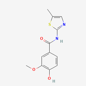 4-hydroxy-3-methoxy-N-(5-methyl-1,3-thiazol-2-yl)benzamide