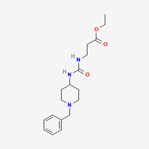 molecular formula C18H27N3O3 B4584899 ethyl N-{[(1-benzyl-4-piperidinyl)amino]carbonyl}-beta-alaninate 