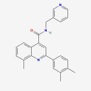 molecular formula C25H23N3O B4584900 2-(3,4-dimethylphenyl)-8-methyl-N-(3-pyridinylmethyl)-4-quinolinecarboxamide 