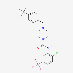 molecular formula C23H27ClF3N3O B4584906 4-(4-叔丁基苄基)-N-[2-氯-5-(三氟甲基)苯基]-1-哌嗪甲酰胺 