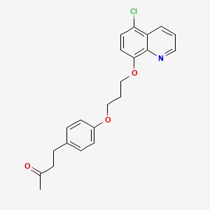 molecular formula C22H22ClNO3 B4584936 4-(4-{3-[(5-chloro-8-quinolinyl)oxy]propoxy}phenyl)-2-butanone 