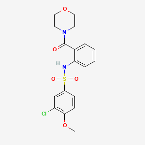 molecular formula C18H19ClN2O5S B4584970 3-chloro-4-methoxy-N-[2-(4-morpholinylcarbonyl)phenyl]benzenesulfonamide 