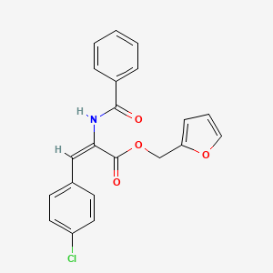 molecular formula C21H16ClNO4 B4584985 2-呋喃甲基 2-(苯甲酰氨基)-3-(4-氯苯基)丙烯酸酯 