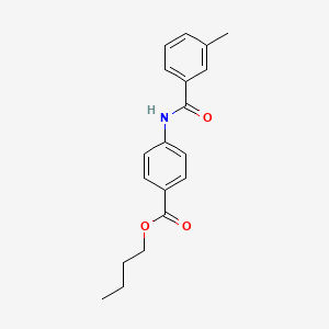 molecular formula C19H21NO3 B4584990 4-[(3-甲基苯甲酰)氨基]苯甲酸丁酯 