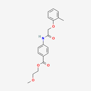 molecular formula C19H21NO5 B4584994 2-甲氧基乙基4-[{[(2-甲基苯氧基)乙酰基]氨基}苯甲酸酯 