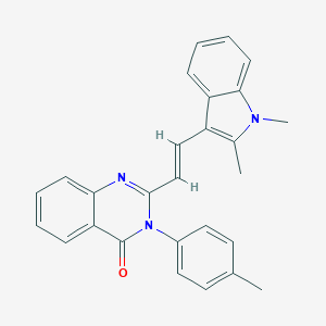 molecular formula C27H23N3O B458500 2-[(E)-2-(1,2-dimethyl-1H-indol-3-yl)ethenyl]-3-(4-methylphenyl)quinazolin-4(3H)-one CAS No. 351338-18-6