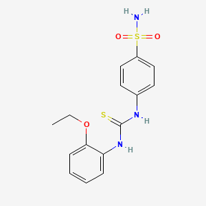 molecular formula C15H17N3O3S2 B4585018 4-({[(2-乙氧苯基)氨基]碳硫酰}氨基)苯磺酰胺 
