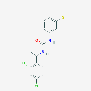 molecular formula C16H16Cl2N2OS B4585024 N-[1-(2,4-dichlorophenyl)ethyl]-N'-[3-(methylthio)phenyl]urea 