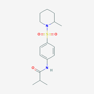 2-methyl-N-{4-[(2-methyl-1-piperidinyl)sulfonyl]phenyl}propanamide