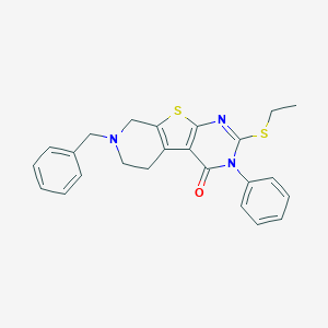 molecular formula C24H23N3OS2 B458504 7-benzyl-2-(ethylsulfanyl)-3-phenyl-5,6,7,8-tetrahydropyrido[4',3':4,5]thieno[2,3-d]pyrimidin-4(3H)-one CAS No. 314041-95-7