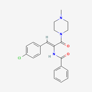 N-{2-(4-chlorophenyl)-1-[(4-methyl-1-piperazinyl)carbonyl]vinyl}benzamide