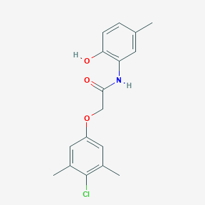 molecular formula C17H18ClNO3 B4585083 2-(4-氯-3,5-二甲基苯氧基)-N-(2-羟基-5-甲基苯基)乙酰胺 