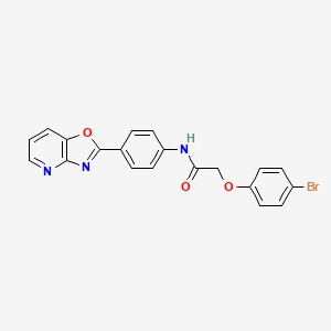 molecular formula C20H14BrN3O3 B4585097 2-(4-溴苯氧基)-N-(4-[1,3]恶唑并[4,5-b]吡啶-2-基苯基)乙酰胺 