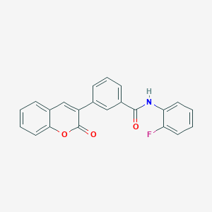 molecular formula C22H14FNO3 B4585105 N-(2-氟苯基)-3-(2-氧代-2H-色烯-3-基)苯甲酰胺 