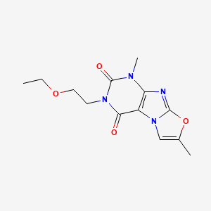 molecular formula C13H16N4O4 B4585127 3-(2-ethoxyethyl)-1,7-dimethyl[1,3]oxazolo[2,3-f]purine-2,4(1H,3H)-dione 