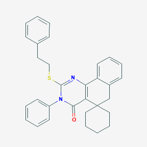 3-phenyl-2-(2-phenylethylsulfanyl)spiro[6H-benzo[h]quinazoline-5,1'-cyclohexane]-4-one