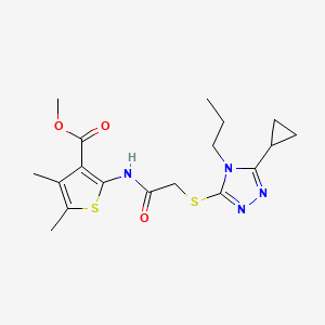 methyl 2-({[(5-cyclopropyl-4-propyl-4H-1,2,4-triazol-3-yl)thio]acetyl}amino)-4,5-dimethyl-3-thiophenecarboxylate