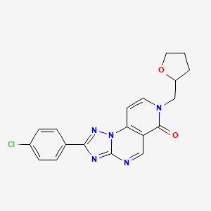 molecular formula C19H16ClN5O2 B4585192 2-(4-chlorophenyl)-7-(tetrahydro-2-furanylmethyl)pyrido[3,4-e][1,2,4]triazolo[1,5-a]pyrimidin-6(7H)-one 