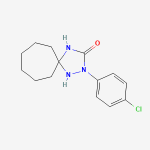 molecular formula C14H18ClN3O B4585202 2-(4-氯苯基)-1,2,4-三氮杂螺[4.6]十一烷-3-酮 