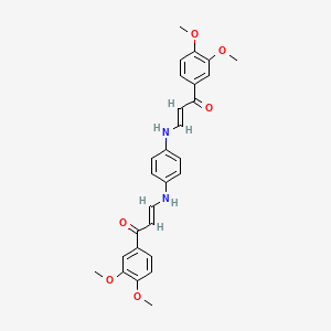 molecular formula C28H28N2O6 B4585220 3,3'-(1,4-苯撑二亚胺)双[1-(3,4-二甲氧基苯基)-2-丙烯-1-酮] 