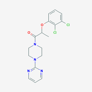 molecular formula C17H18Cl2N4O2 B4585224 2-{4-[2-(2,3-二氯苯氧基)丙酰基]-1-哌嗪基}嘧啶 