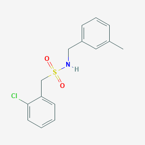 molecular formula C15H16ClNO2S B4585249 1-(2-chlorophenyl)-N-(3-methylbenzyl)methanesulfonamide 