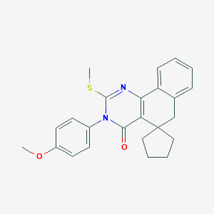 3-(4-methoxyphenyl)-2-methylsulfanylspiro[6H-benzo[h]quinazoline-5,1'-cyclopentane]-4-one